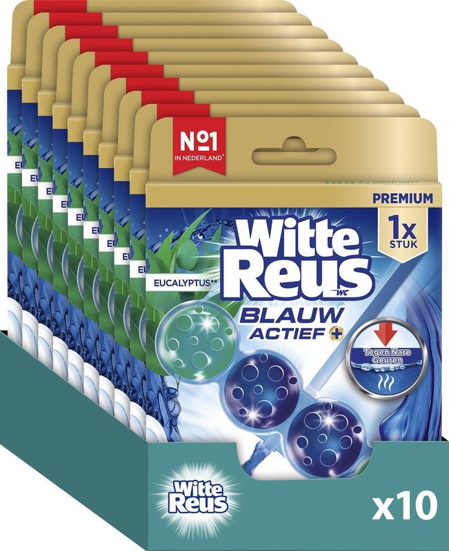 Witte Reus Blauw Actief Toiletblok - Eucalyptus - WC Blokjes Voordeelverpakking - 20 stuks