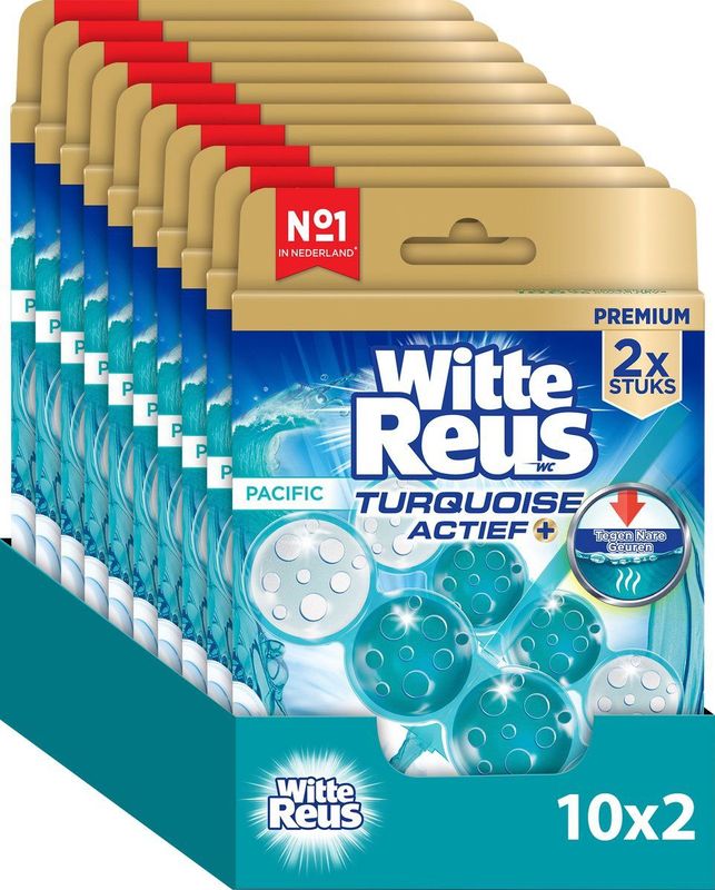 Witte Reus Turquoise Actief Toiletblok WC Blokjes Voordeelverpakking - 20 stuks