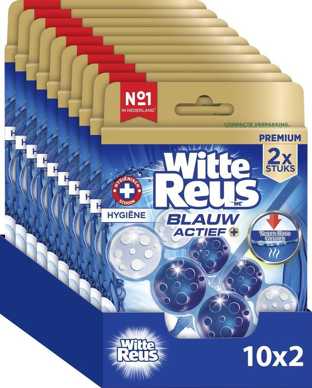 Witte Reus Blauw Actief Toiletblok - Hygiëne - WC Blokjes Voordeelverpakking 20 stuks