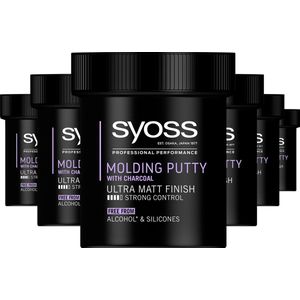 SYOSS Molding Putty Paste – Haarpaste – Haarstyling – Ultra Matte Finish - Flexibele Styling - Sterke Hold - Voordeelverpakking - 6 x 130 ml