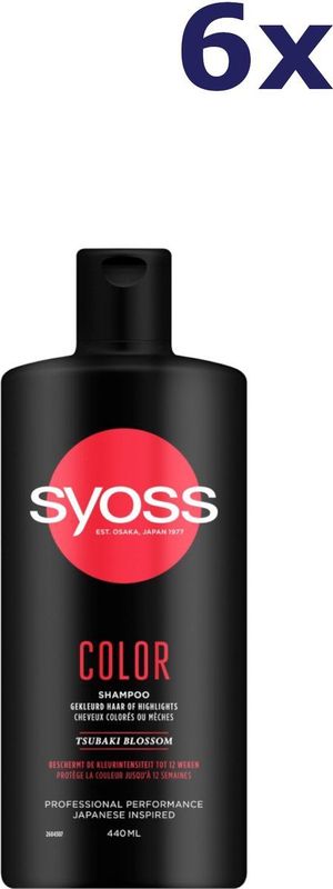 SYOSS Coloriste Shampoo 6x 440ml - Grootverpakking