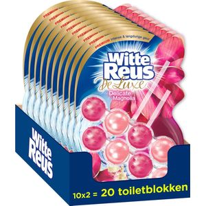 Witte Reus DeLuxe Toiletblok - Delicate Magnolia - WC Blokjes Voordeelverpakking - 20 stuks