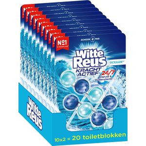 Witte Reus Kracht Actief Toiletblok - Oceaan - WC Blokjes Voordeelverpakking - 20 stuks