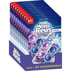 Witte Reus Kracht Actief Toiletblok - Lavendel - WC Blokjes Voordeelverpakking - 20 stuks