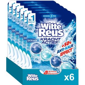 Witte Reus Kracht Actief Toiletblok - Oceaan - WC Blokjes Voordeelverpakking - 6 Stuks