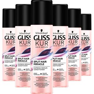 Gliss Kur Split end Miracle Anti-Klit Spray 6x 200 ml - Voordeelverpakking