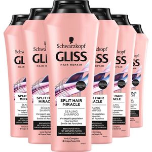 Gliss Kur Split Hair Miracle Shampoo 6x 250ml - Voordeelverpakking
