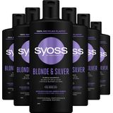 6x Syoss Shampoo Blonde and Silver 440 ml