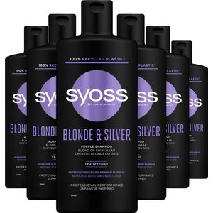 6x Syoss Shampoo Blonde and Silver 440 ml