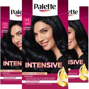 Poly Palette - 909 Blauwzwart - Permanente Haarverf - Haarkleuring - 3 stuks