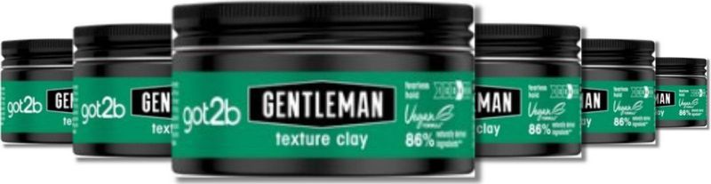 Got2b - Men - Gentleman Texture Clay - Haarstyling - Voordeelverpakking - 6 x 100 ml