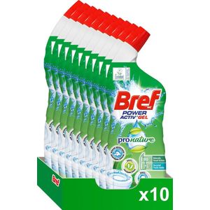 Bref Toiletreiniger - Power Activ Gel Pronature Mint-Eucalyptus - Voordeelverpakking 10 x 700ml