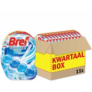 Bref Brilliant Gel Allin1 Toiletblok - Arctic Ocean - WC Blokjes Voordeelverpakking - 11 Stuks