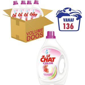 Le Chat Gel Color Sensitive Wasmiddel - Vloeibaar Wasmiddel - Halfjaarbox - 4 x 34 wasbeurten