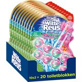 10x Witte Reus Toiletblok Geur Switch Appelbloesem Waterlelie 2 stuks