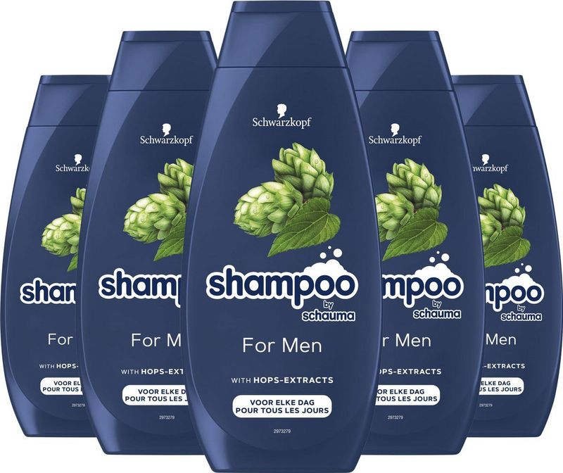 Schwarzkopf For Men Shampoo 5x 400ml - Grootverpakking