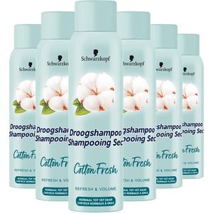 Schwarzkopf - Cotton Fresh - Droogshampoo - 6 x 150 ml - Voordeelverpakking