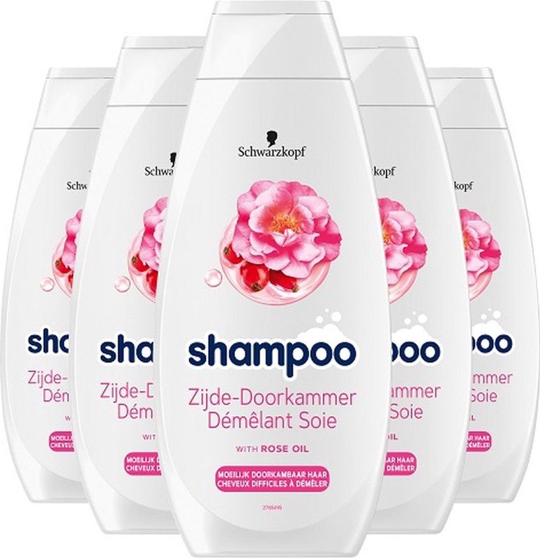 Schwarzkopf Shampoo Zijde-Doorkammer 5x 400ml - Grootverpakking