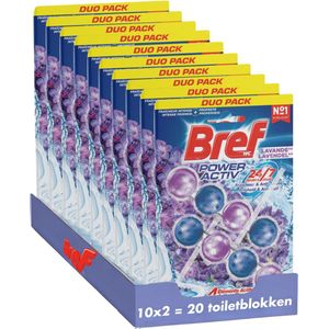 Bref WC Toiletblok - Parfum Lavender - WC Blokjes - Voordeelverpakking - 10 x 2 Stuks