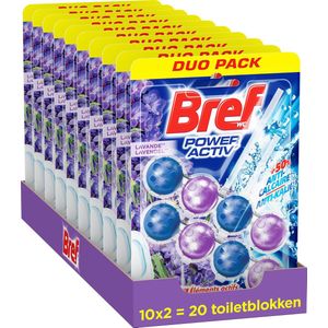 Bref WC Toiletblok - Parfum Lavender - WC Blokjes - Voordeelverpakking - 10 x 2 Stuks