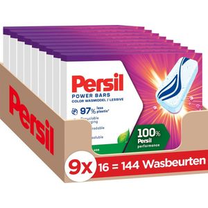 Persil Power Bars - Wasmiddel - Gekleurde Was - Voordeelverpakking - 9 x 16 Wasbeurten