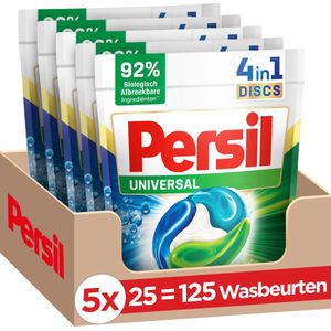 Persil 4in1 Discs Universal Wascapsules - Wasmiddel Capsules - Voordeelverpakking - 5 x 25 wasbeurten
