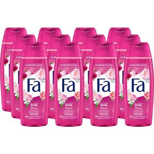 Fa Showergel - Pink Passion - Geur van Roze Rozen - Douchegel - Voordeelverpakking - 12 x 250 ml