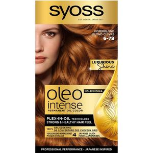 3x Syoss Oleo Intense Haarverf 6-78 Koperblond