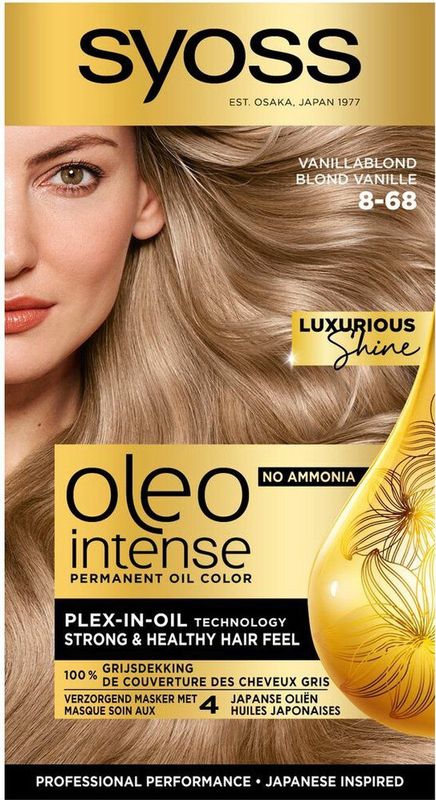 3x Syoss Oleo Intense Haarverf 8-68 Vanilla Blond