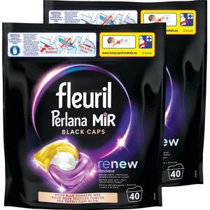 Fleuril Renew Caps - Wascapsules - Zwarte Was - Voordeelverpakking - 2 x 40 Wasbeurten - 80 Wasbeurten