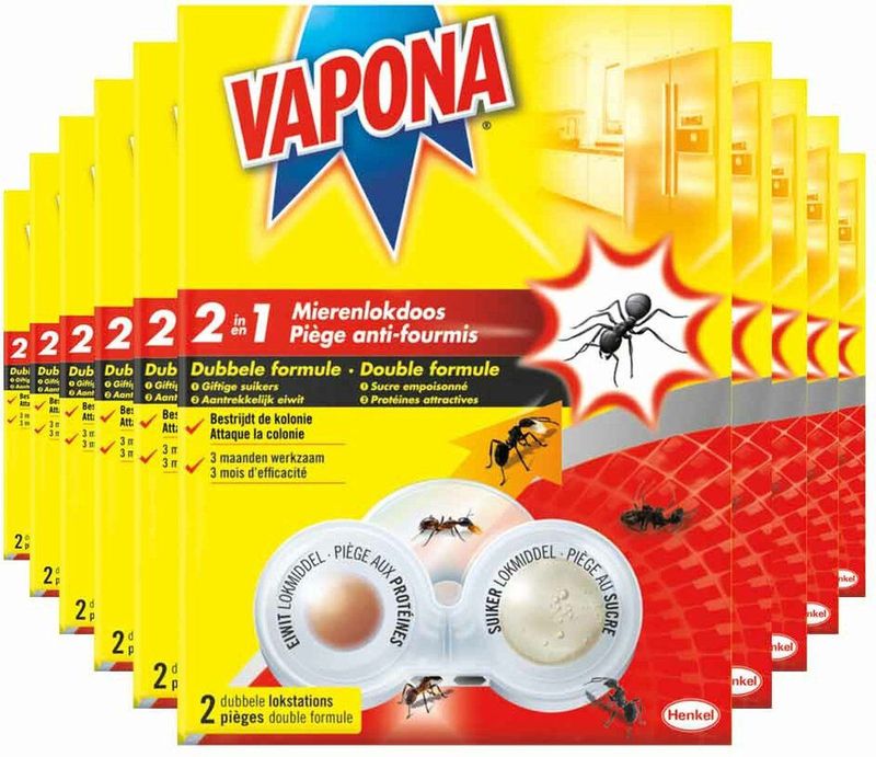 10x Vapona Dubbele Mierenlokdoos 2 stuks