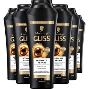 Schwarzkopf - Gliss - Ultimate Repair - Shampoo - Haarverzorging - Voordeelverpakking - 6x 250 ml