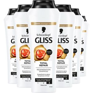 Schwarzkopf - Gliss - Total Repair - Shampoo - Haarverzorging - Voordeelverpakking - 6x 250 ml