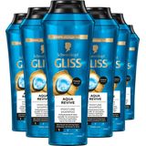 Schwarzkopf - Gliss - Aqua Revive - Shampoo - Haarverzorging - Voordeelverpakking - 6x 250 ml