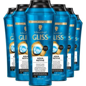 Schwarzkopf - Gliss - Aqua Revive - Shampoo - Haarverzorging - Voordeelverpakking - 6x 250 ml