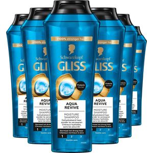 Gliss Kur Aqua Revive shampoo - 6 stuks voordeelverpakking