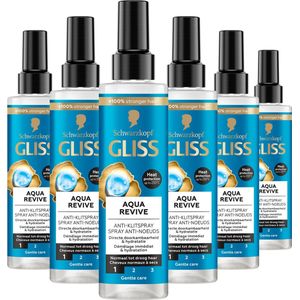 Gliss Kur Aqua Revive anti-klit spray - 6 stuks voordeelverpakking