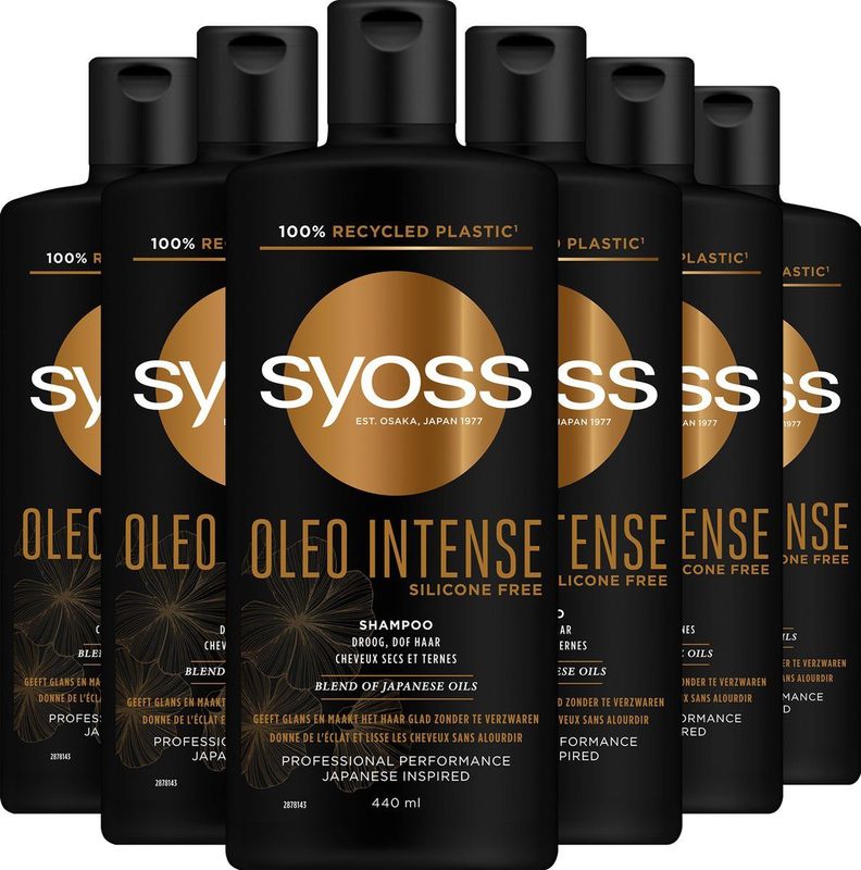 Syoss - Oleo Intense - Shampoo - Haarverzorging - Voordeelverpakking - 6 x 440 ml