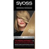 3x Syoss Classic Haarverf 7-1 Natuurlijk Midden Blond