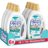 Frisse Reus Gel Lotus - Vloeibaar Wasmiddel - Witte Was - Voordeelverpakking - 6 x 19 Wasbeurten