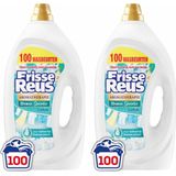 2x Witte Reus Wasmiddel Frisse Reus Gel Lotus 100 Wasbeurten 4,5 liter