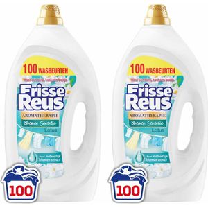 2x Witte Reus Wasmiddel Frisse Reus Gel Lotus 100 Wasbeurten 4,5 liter