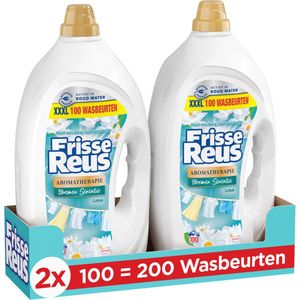 2x Witte Reus Wasmiddel Frisse Reus Gel Lotus 100 Wasbeurten 4,5 liter