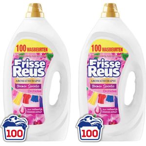 2x Witte Reus Wasmiddel Frisse Reus Gel Orchidee 100 Wasbeurten 4,5 liter