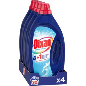 Dixan - Fresh Ocean - Vloeibaar Wasmiddel - Voordeelverpakking - 4 X 32 Wasbeurten