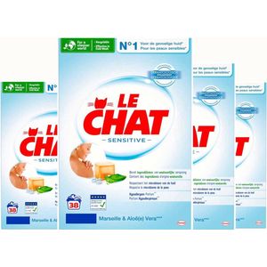 Le Chat - Sensitive - Waspoeder - 4 Dozen - Marseille Zeep - Aloë Vera