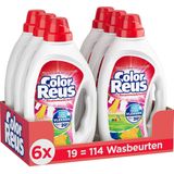 6x Witte Reus Wasmiddel Color Reus Gel 19 Wasbeurten 855 ml