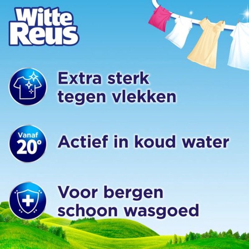 2x Witte Reus Wasmiddel Gel 100 Wasbeurten 4,5 liter