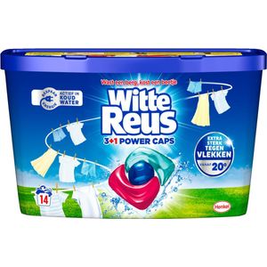 Witte Reus - Power Caps - Wasmiddel - 14 Stuks - Voor Wit Wasgoed