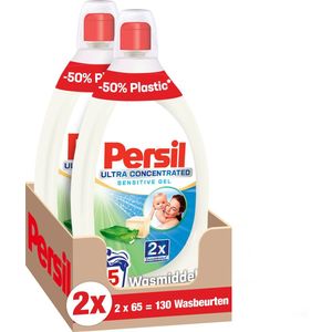 1+1 gratis: Persil Wasmiddel Gel 2 x 65 Wasbeurten Deep Clean Ultra Concentrated Sensitive 2 x 1,3 liter